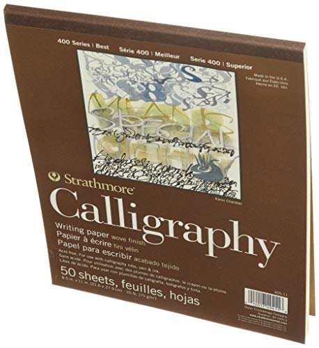 Strathmore STR- 50 Sheet Tape Bound Calligraphy Pad, 8.5 by 11"