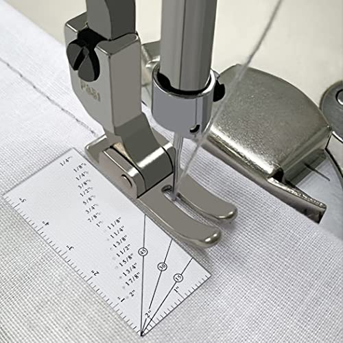 Seam Allowance Ruler and 2 Pack Magnetic Seam Guide, Straight Line Hems Sewing Ruler and Perforated Seam Gauge from 1/8 to 2 Inch for Quilts, Apparel and Caps