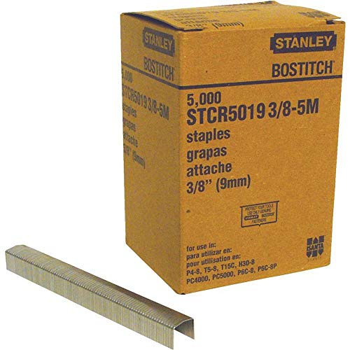 Bostitch STCR50193/8-5M Power Crown Heavy Duty Staples (5000 Pack), 7/16" x 3/8"