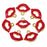 Honbay 20PCS Enamel Sexy Red Lip Charms Pendants for Jewelry Making or DIY Crafts (Simple red Lip x 20)