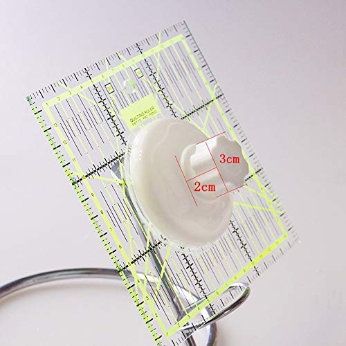 YICBOR 2PCS White Acrylic Quilting Ruler Handle