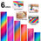 MECOLOUR Rainbow Permanent Adhesive Vinyl 6 Sheets Bundle 12" X 12" Colors Craft Vinyl for Cricut & Any Cutter Machine for Christmas Halloween Sticker Vinyl, Craft Cutter, Car Decal,Signs