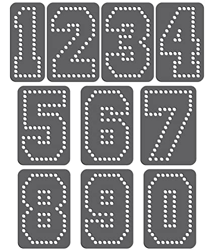 Rhinestone Genie Font-Sports Block Numbers 3" Magnetic Rhinestone Template, Black