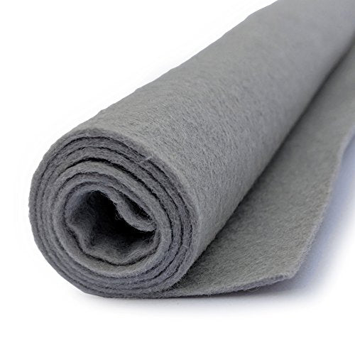 Grey - Silver Gray - Dark Gray Felt Sheet - 35% Wool Blend - DIY, Sewing, Crafting, Felting - National Nonwovens - 1 36x36 inch Large Silver Grey Felt Sheet
