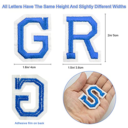156Pcs Iron on Letter Patches for Clothing, SMFANLIN 6 Colors DIY A-Z Letter Patches Alphabet Embroidered Patch Repair Patches with Needle Threader for Hats Shirts Jeans Bags