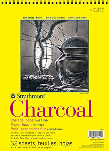 Strathmore Charcoal Spiral Paper Pad 9"X12"-32 Sheets -330900