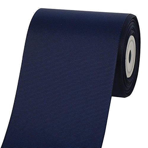 Laribbons 3 Inch Wide Solid Color Grosgrain Ribbon - 10 Yard/Spool (370 Navy Blue)
