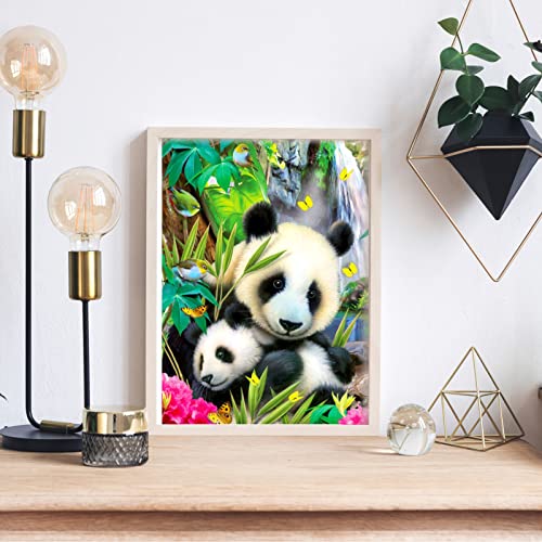 Similane Diamond Painting Kits for Adults Kids Full Drill Crystal 5D DIY Diamond Gem Art Beads Paint Craft for Children Home Wall Decor Gift (panda-16x12in