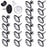 200 Pieces Stud Earring Kit, Including 50 Pieces 12 mm Stainless Steel Blank Stud 50 Rubber Back, 50 Pieces 12 mm Clear Glass Cabochons 50 Stainless Steel Earring Back for DIY Making (Black)