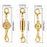 LUTER 12Pcs Locking Magnetic Jewelry Clasp Magnetic Lobster Clasp Necklace Clasps and Closures Bracelet Extender for Jewelry Making (Gold and Silver)