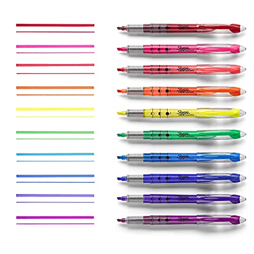 Sharpie 24415PP Accent Liquid Pen Style Highlighter Chisel Tip Assorted 10/Set