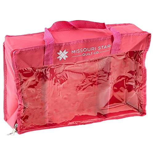 Missouri Star Storage Bag for Precut Fabrics for Quilting | Sewing Box Organizer Holds Fat Quarters, Charm Packs, Layer Cakes NOT4051 Missouri Star Precut Storage Bag - Large Pink