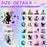 24 Pieces Fairy Silhouettes Mason Jar Cutouts Fairy Laser Cutouts Decals Plastic Mermaid 3.94 x 3.54 Inches Lantern Jar Dinosaur Cut Out Scrapbook Supplies for Wall Windows DIY Crafts (Fairy)