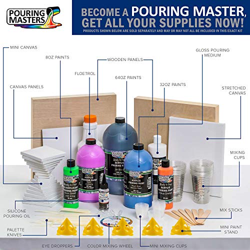 Pouring Masters Peppermint Metallic Pearl Acrylic Ready to Pour Pouring Paint – Premium 8-Ounce Pre-Mixed Water-Based - for Canvas, Wood, Paper, Crafts, Tile, Rocks and More