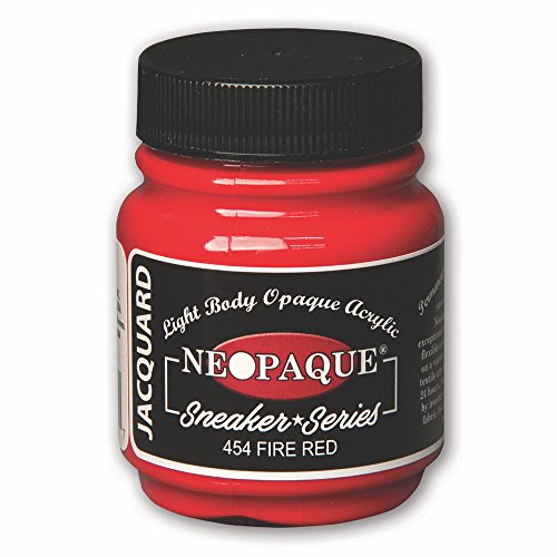 Jacquard Sneaker Series Neopaque Paint, Highly Pigmented, Flexible and Soft, For Use on a Variety of Surfaces, 2.25 Ounces, Fire Red