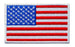 Graphic Dust 3.2x2 Inches, US USA United States of America Flag Embroidered Iron On Patch Applique American Army Military Uniform Costume White Red Blue