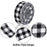 3 Rolls Buffalo Plaid Burlap Wired Ribbon Weave Ribbon with Wired Edge Bows Craft Decoration for Big Bow Wreath Tree Decoration Outdoor Decoration (1.18 by 315 Inches, White and Black Plaid)