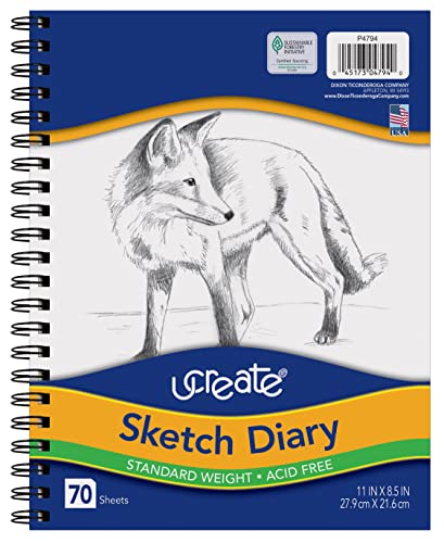 UCreate Sketch Diary, 11" x 8-1/2", 70 Sheets