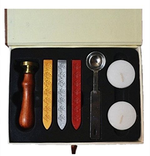 MNYR Fancy Anchors Wax Seal Stamp Sealing Wax Sticks Melting Spoon Candle Gift Box Set Wedding Invitation Card Snail Mail Gift Wrapping Package Christmas Gift Idea Ocean Wax Seal Stamp Set