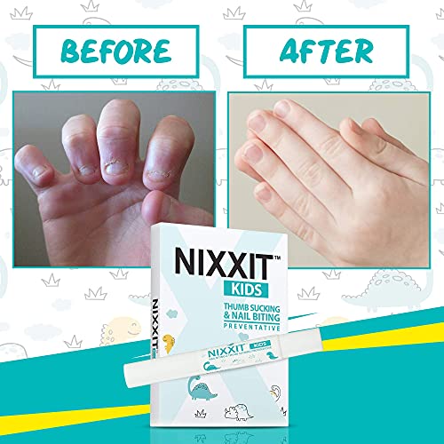 NIXXIT Nail Biting Treatment for Kids - Stop Thumb Sucking for Kids, Toddlers, Children - No Bite Nail Polish Pen - Non Glossy - Bitter Taste - Safe & Effective Solution