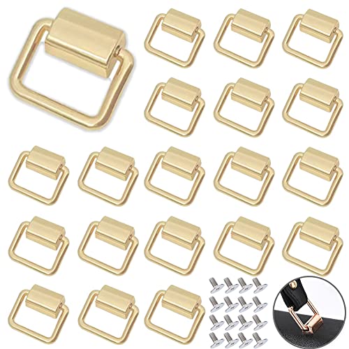 30 Pack Purse Suspension Clasp, D-Ring Metal Buckle with Screws，Metal Side Clip Bag Buckle Strap Hardware Clasp Chain Connector Buckle Detachable for DIY Purse Making Handbag Shoulder Crossbody Bags