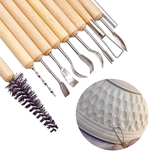 Pottery Tools, 44PCS Ceramic Clay Sculpting Tools Set with Plastic Case, for Beginners and Professional Art Crafts, by Augernis