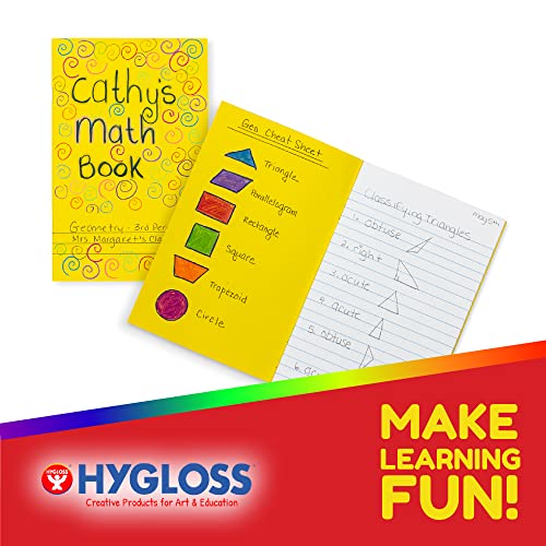 Hygloss Products Colorful Lined Books - Bright, Vibrant Covers - Paperback Books for Journaling, Writing, Arts & Crafts & More - Fun Classroom or Kids Activity - 6 Colors - 4.25 x 5.5" - 6 Books