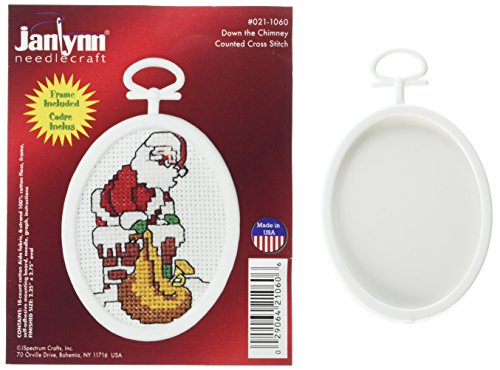 Janlynn Down The Chimney Mini Counted Cross Stitch Kit-2-1/2 X2-3/4 Oval 18 Count