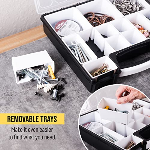 HOPPLER Organizer For Beads, Bolts, Screws, Wax Seal Kit Tools, Craft Supplies, Fishing Tackle, And More. Great Hardware Organizer For Bead Storage And Wax Sealing Supplies To Help Stay Creative.