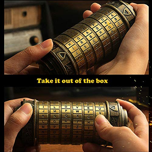 Cryptex Da Vinci Code Mini Cryptex Lock Puzzle Boxes with Hidden Compartments Anniversary Valentine's Day Romantic Birthday Gifts for Her Gifts for Girlfriend Box for Men
