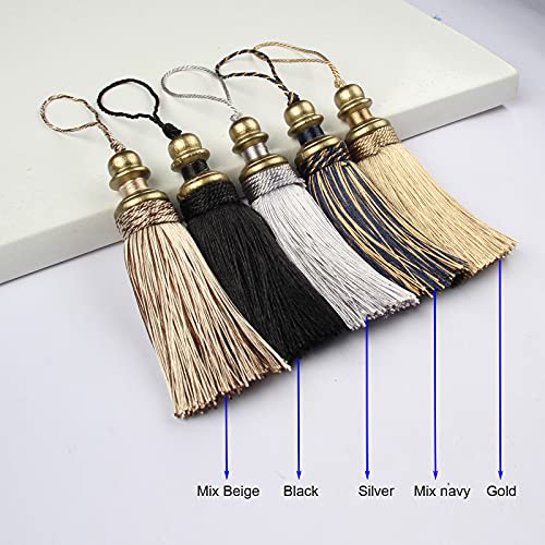 HedongHexi 2 Pack Tassel Key Tassel with Loops, Handmade Tassel Craft, DIY Accessories for Home Decoration