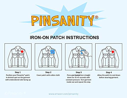 Pinsanity Retro Red Pixel Heart Iron-On Embroidered Patch