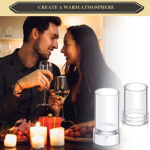 4 Pieces Cylinder Candle Moulds Taper Candle Moulds Pillar Candle Casting Moulds Plastic Candle Making Moulds with 3 Candle Wicks 3 Wooden Candle Wick Holders 20 Candle Wick Stickers, 4 Sizes