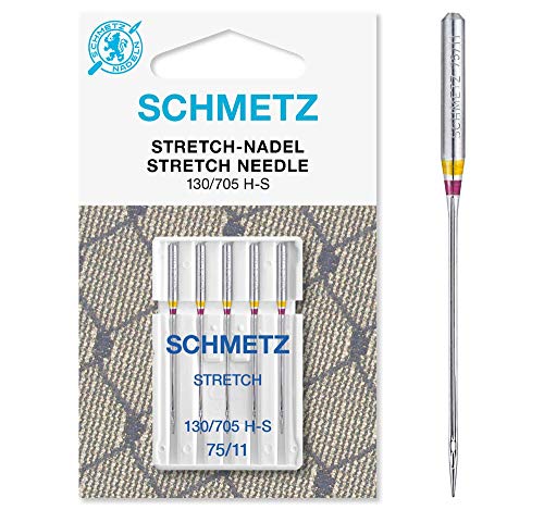 25 Schmetz Stretch Sewing Machine Needles 130/705H H-S Size 75/11