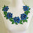 5pcs 3D Blue Rose Flower Patch Embroidered Garment Appliques Sew on Patches Clothes Cheongsam Wedding Dress Accessory