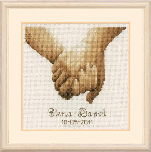 Vervaco Counted Cross Stitch Kit Holding Hands 6.4" x 7.6"