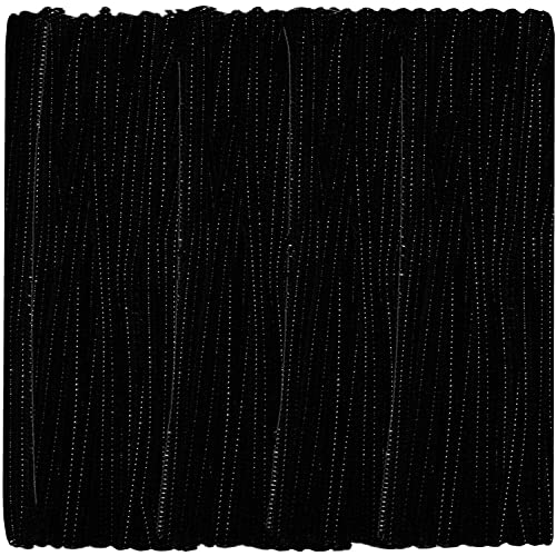 Black Pipe Cleaners Chenille Stems (300 Pack) for DIY Art Craft Decorations Creative (0.24 x 12 Inch)