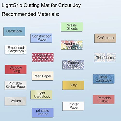 Ecraft Cutting Mat for Cricut Joy - Two 4.5X6.5Inch StandardGrip & Two 4.5X12Inch StandardGrip & Two 4.5X12Inch LightGrip Quilting Joy Mats Replacement Accessories for Cricut Joy