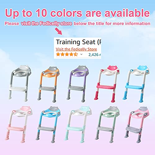 Potty Training Seat Ladder Toddler,Potty Seat Toilet Boys Girls,Kids Toilet Training Seat Step (Blue)