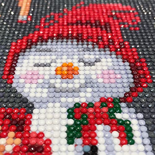 MXJSUA Christmas Snowman Diamond Painting Kits for Adults Beginners Round Full Drill 5D DIY Christmas Gift Presents Diamond Art Kits Three Cute Snowmen Diamond Painting Kits Art Decor 11.8x15.7 inch