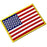 EmbTao American Flag Embroidered Patch Gold Border USA United States of America Military Uniform Iron On Sew On Emblem