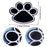PAGOW 40Pcs Paw Print Patch for Jacket Clothing, Black-White Iron on paw Print Patches, DIY Embroidery Sticker Patches Sewing Craft Decoration