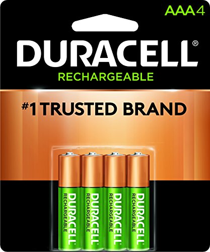 Duracell - Rechargeable AAA Batteries - long lasting, all-purpose Triple A battery for household and business - 4 count