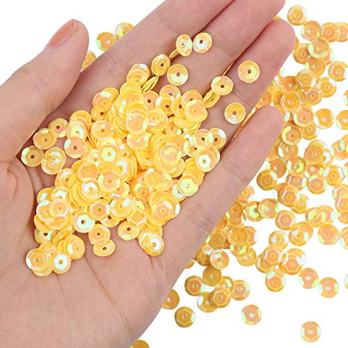 CCINEE Loose Sequins,Bulk 24 Rainbow Round Cup Sequins for Sewing Craft Nails Decorations,16000PCS,6MM
