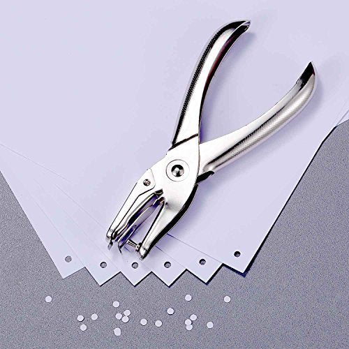 Shappy Metal Hole Punchers Single Hole Punch Paper Puncher Ticket for School, Home and Office, 3 Pack (1/8 inch Hole)