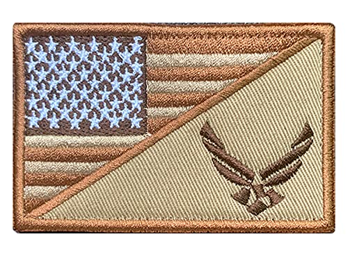Antrix 2 Packs Tactical American/ Air Force Wings Patch Hook & Loop Embroidery Military U.S. Air Force Pride Emblem Patch for Army Fan Clothes Hat Bags Backpack Vest Uniform - US AF