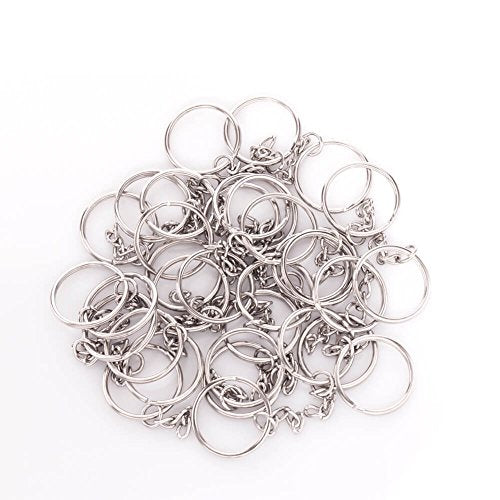 Selizo 120Pcs Swivel Snap Hook and Key Rings with Chain for Keychain Lanyard