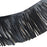 Brazil Faux Leather Fringe Trims 6" Wide Black Color for Extender Garments Bags Sewing & Craft Supply (1 Yard)