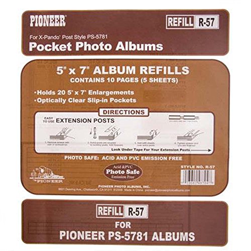 Genuine Pioneer double 5x7 refill page for your pocket album