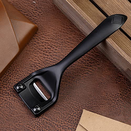 Metal Leather Skiver,Sharp Skiver with Comfortable Grip,Convenient Leather Working Tool with Three Skiver Blades for Leather Craft DIY,Leather Making,Leather Thinning